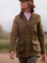 Load image into Gallery viewer, ALAN PAINE Rutland Shooting Coat - Ladies Tweed Waterproof - Lichen
