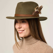 Load image into Gallery viewer, ALAN PAINE Richmond Fedora Hat - Olive
