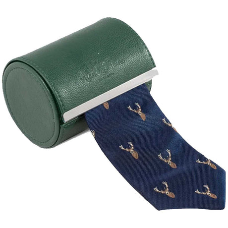 ALAN PAINE Ripon Silk Tie - Deer Design - Navy
