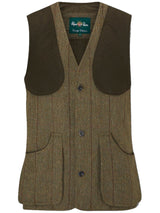 ALAN PAINE Rutland Mens Tweed Shooting Waistcoat - Oakley