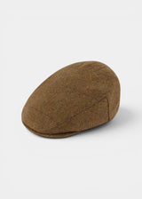 ALAN PAINE Rutland Mens Tweed Waterproof Flat Cap - Birch