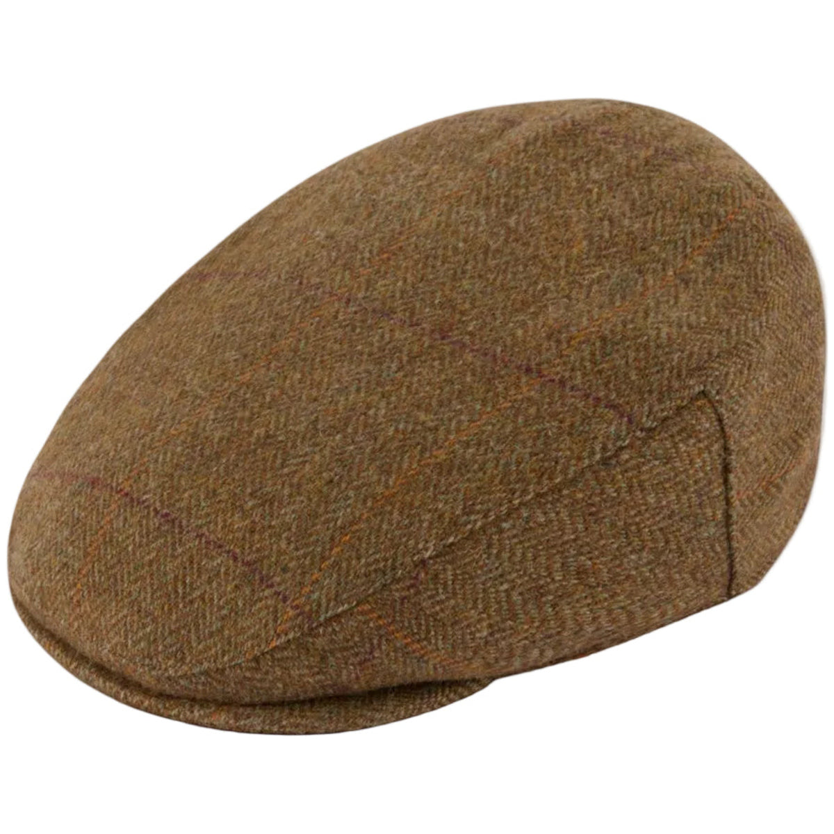ALAN PAINE Rutland Mens Tweed Waterproof Flat Cap - Birch