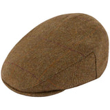 ALAN PAINE Rutland Mens Tweed Waterproof Flat Cap - Birch