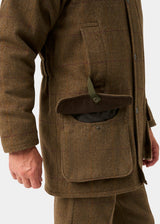 ALAN PAINE Rutland Mens Tweed Waterproof Shooting Coat - Birch