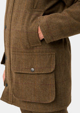 ALAN PAINE Rutland Mens Tweed Waterproof Shooting Coat - Birch