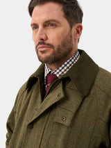 ALAN PAINE Rutland Mens Tweed Waterproof Shooting Coat - Oakley