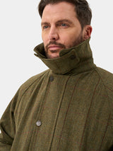ALAN PAINE Rutland Mens Tweed Waterproof Shooting Coat - Oakley