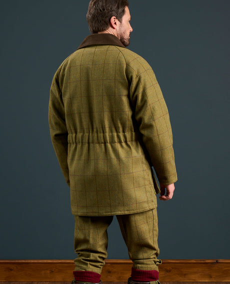 Alan Paine Rutland Mens Waterproof Shooting Coat - Lichen – back view.