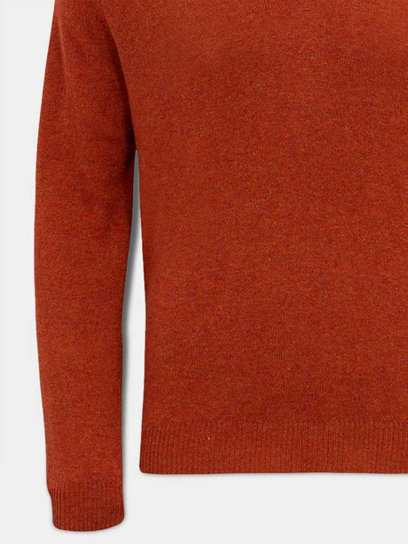 ALAN PAINE Streetly Men's V Neck Lambswool Jumper - Tiger Alan Paine