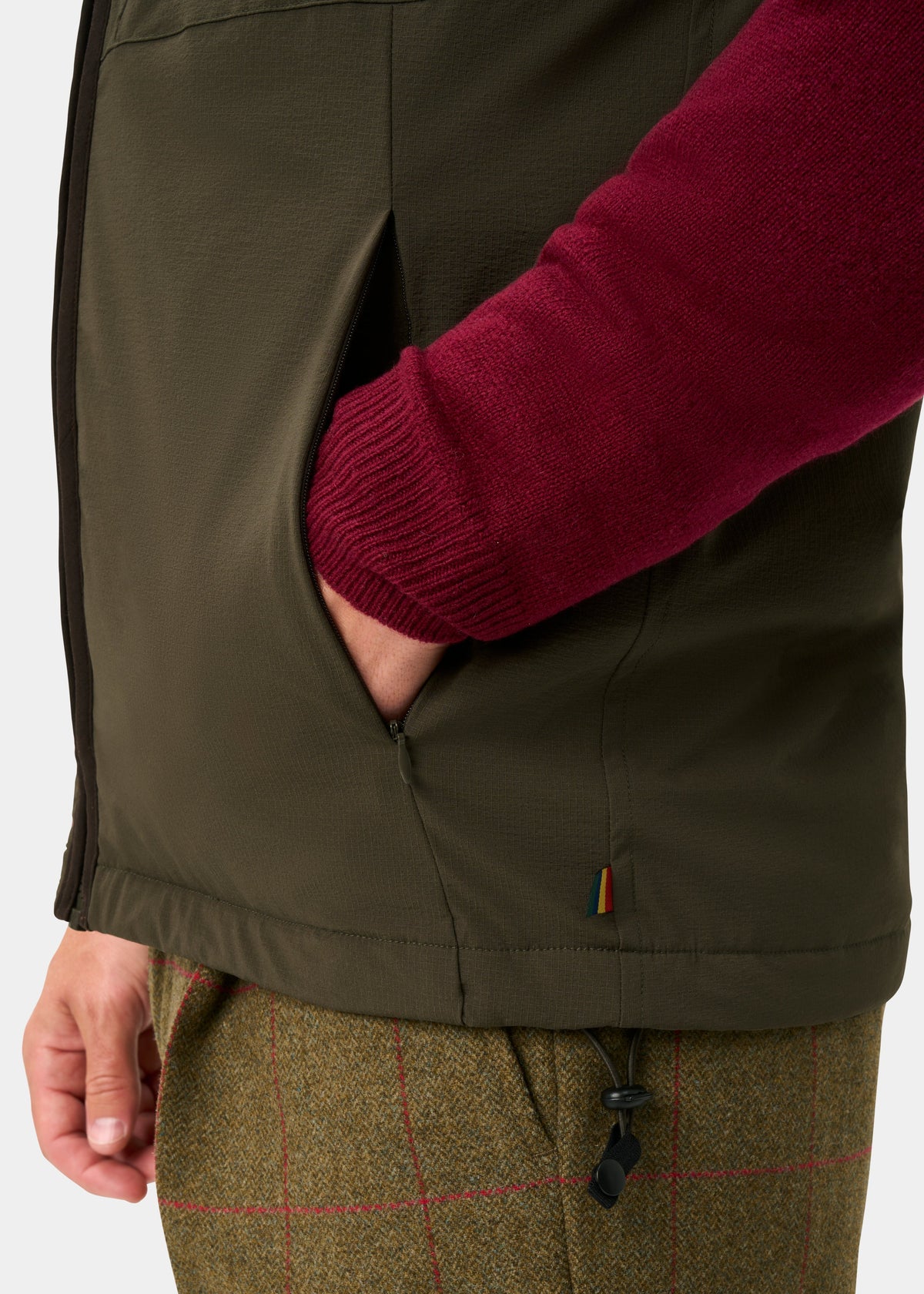 ALAN PAINE Willsden Mens Water Repellent Gilet - Olive
