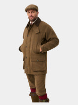 ALAN PAINE Rutland Mens Tweed Waterproof Shooting Coat - Birch