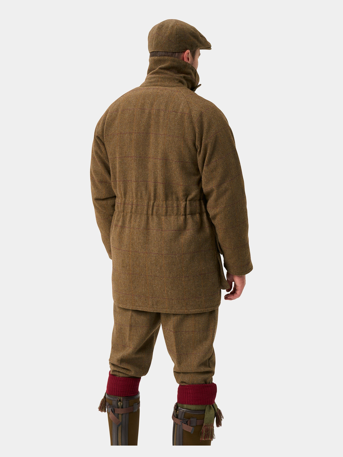 ALAN PAINE Rutland Mens Tweed Waterproof Shooting Coat - Birch