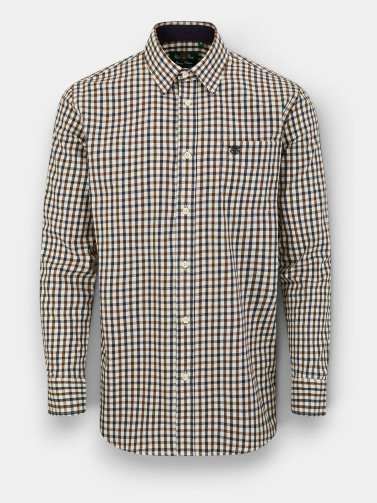 ALAN PAINE Aylesbury Mens Country Check Shirt - Blue & Brown