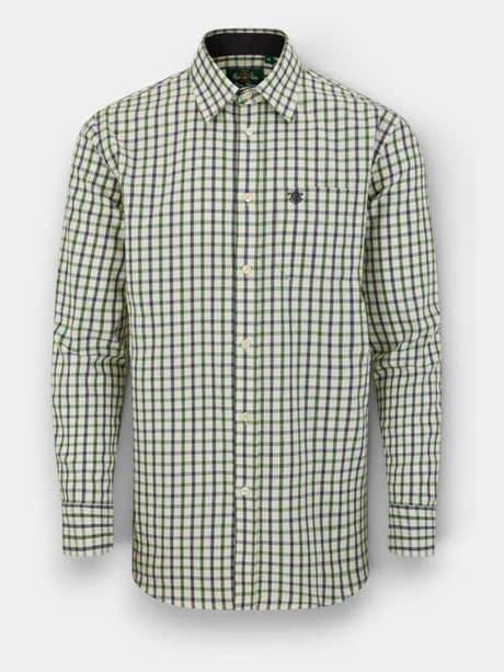 ALAN PAINE Aylesbury Mens Country Check Shirt - Blue & Green