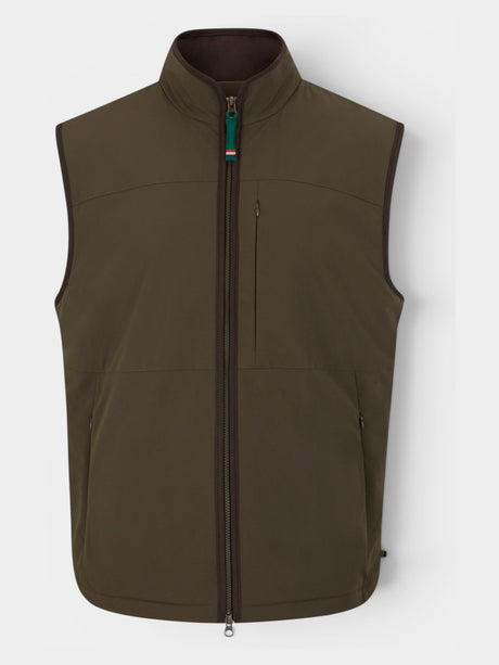 ALAN PAINE Willsden Mens Water Repellent Gilet - Olive