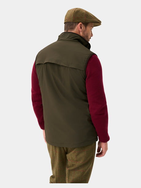 ALAN PAINE Willsden Mens Water Repellent Gilet - Olive