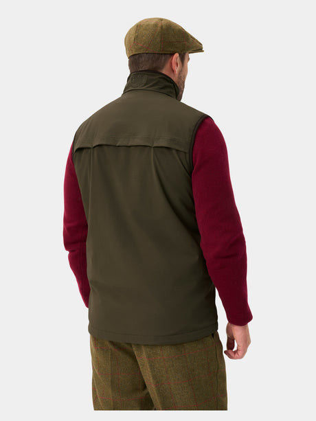 ALAN PAINE Willsden Mens Water Repellent Gilet - Olive