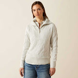 ARIAT Alamere Half Zip Sweater - Womens - Moonstruck Heather