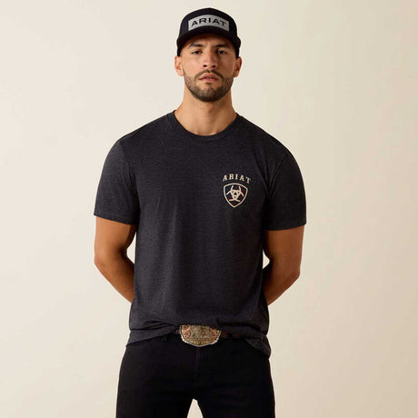 ARIAT American Bison Classic Fit T-Shirt - Mens - Charcoal