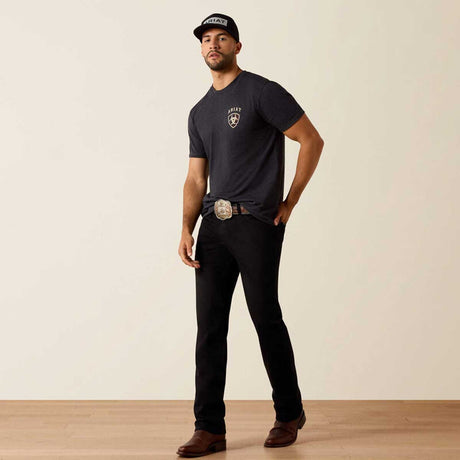 ARIAT American Bison Classic Fit T-Shirt - Mens - Charcoal