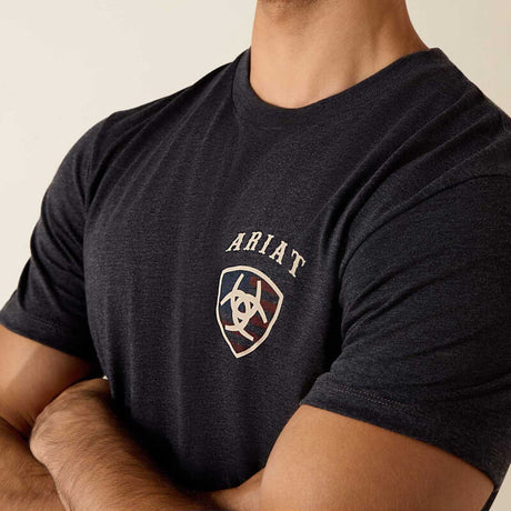 ARIAT American Bison Classic Fit T-Shirt - Mens - Charcoal