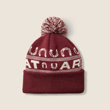 Ariat Apres Ski Beanie in Burgundy, detail view 1