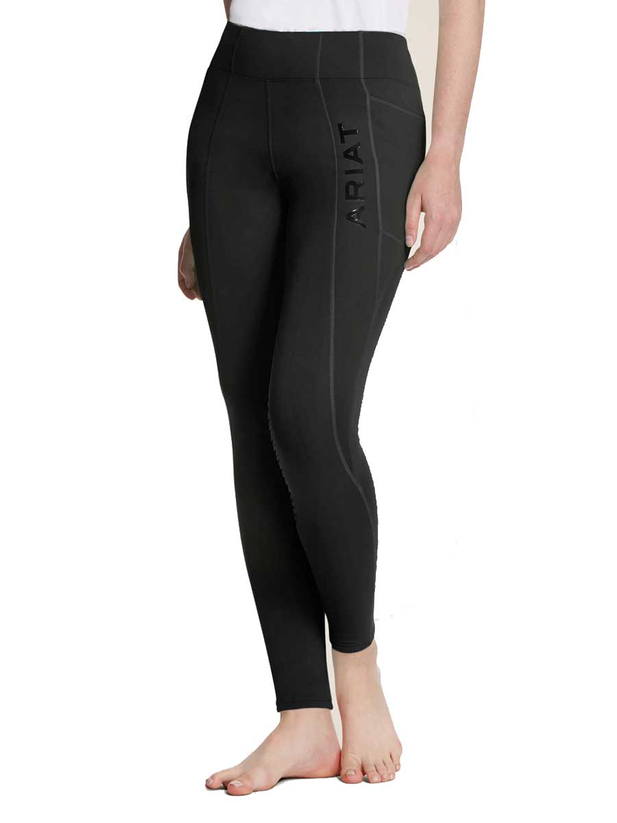 ARIAT Attain Thermal Knee Patch Riding Tights - Womens - Black