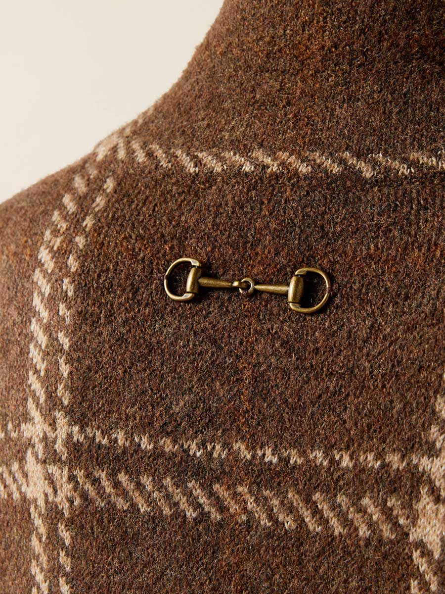 ARIAT Ballston Wool Cardigan - Women's - Sorrel Horse Plaid