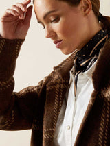 ARIAT Ballston Wool Cardigan - Women's - Sorrel Horse Plaid