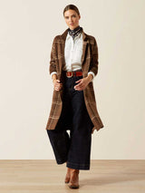 ARIAT Ballston Wool Cardigan - Women's - Sorrel Horse Plaid