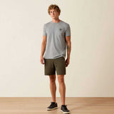 ARIAT Banner Badge T-Shirt - Mens - Ice Berg