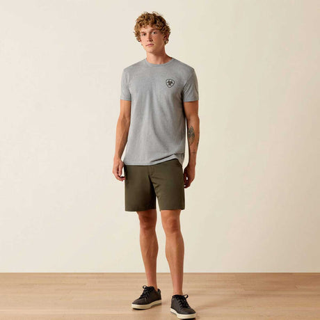 ARIAT Banner Badge T-Shirt - Mens - Ice Berg