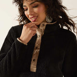 ARIAT Berber Snap Front Sweatshirt - Womens - Black
