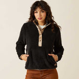 ARIAT Berber Snap Front Sweatshirt - Womens - Black