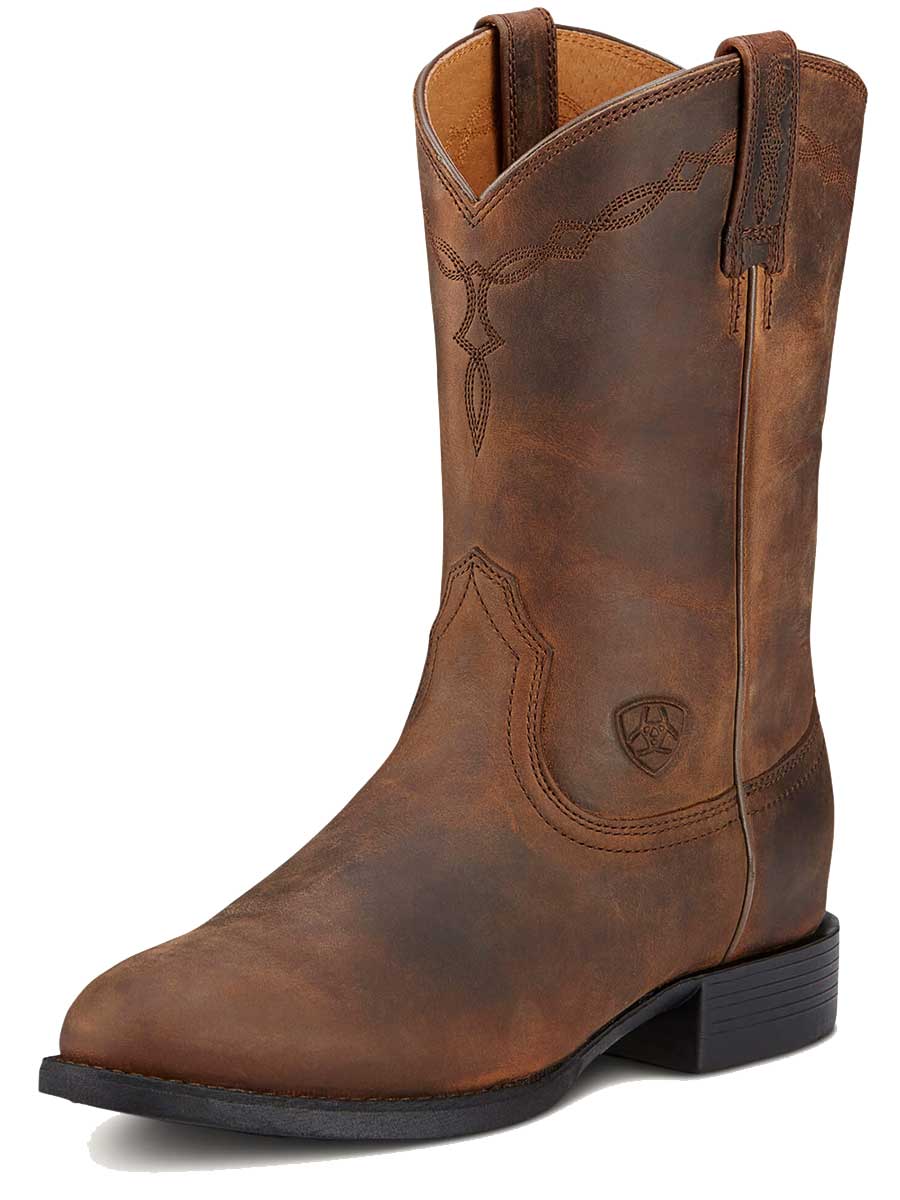 ARIAT Heritage Roper Boots - Womens Western - Distressed Brown