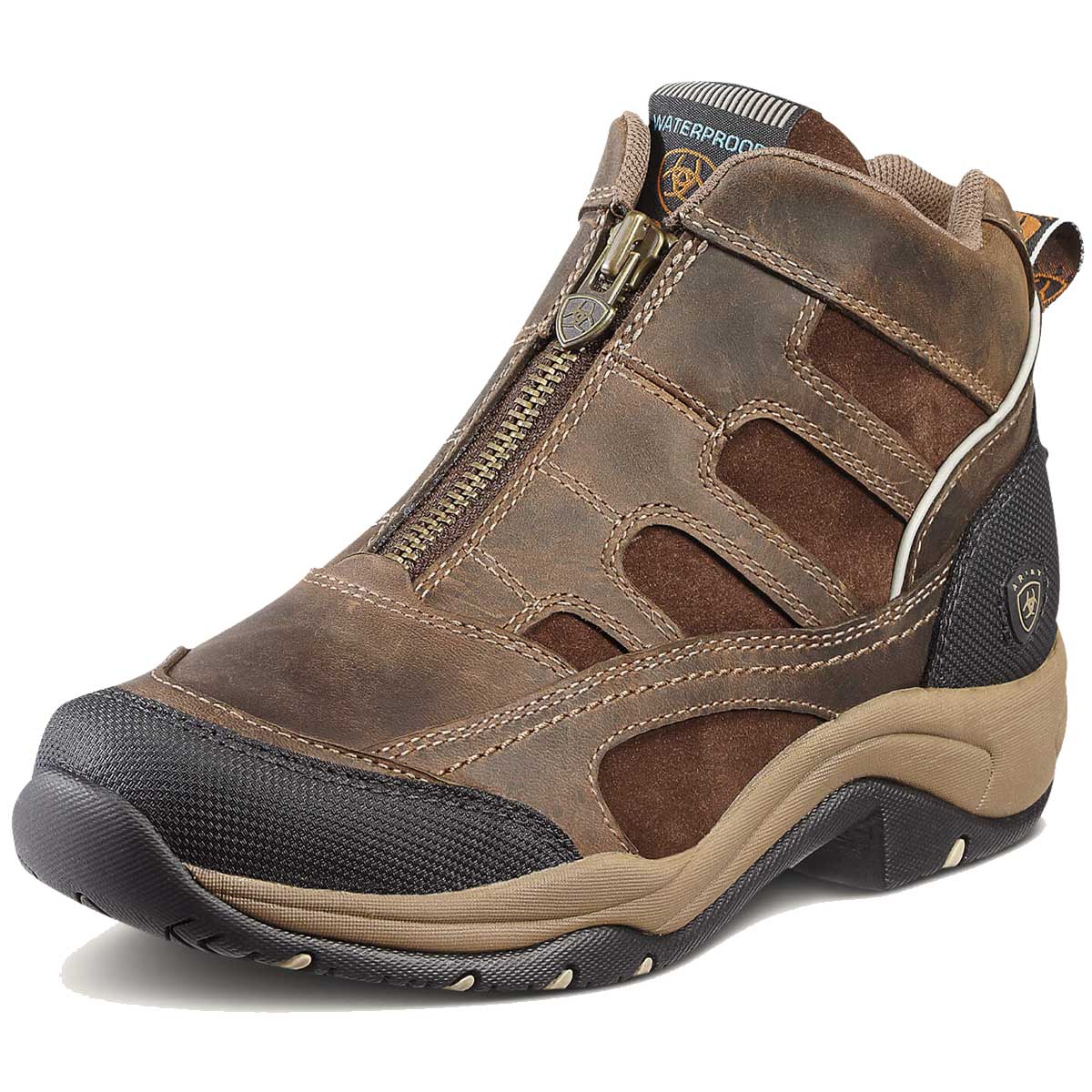 ARIAT Boots - Womens Terrain H20 Zip Waterproof - Distressed Brown