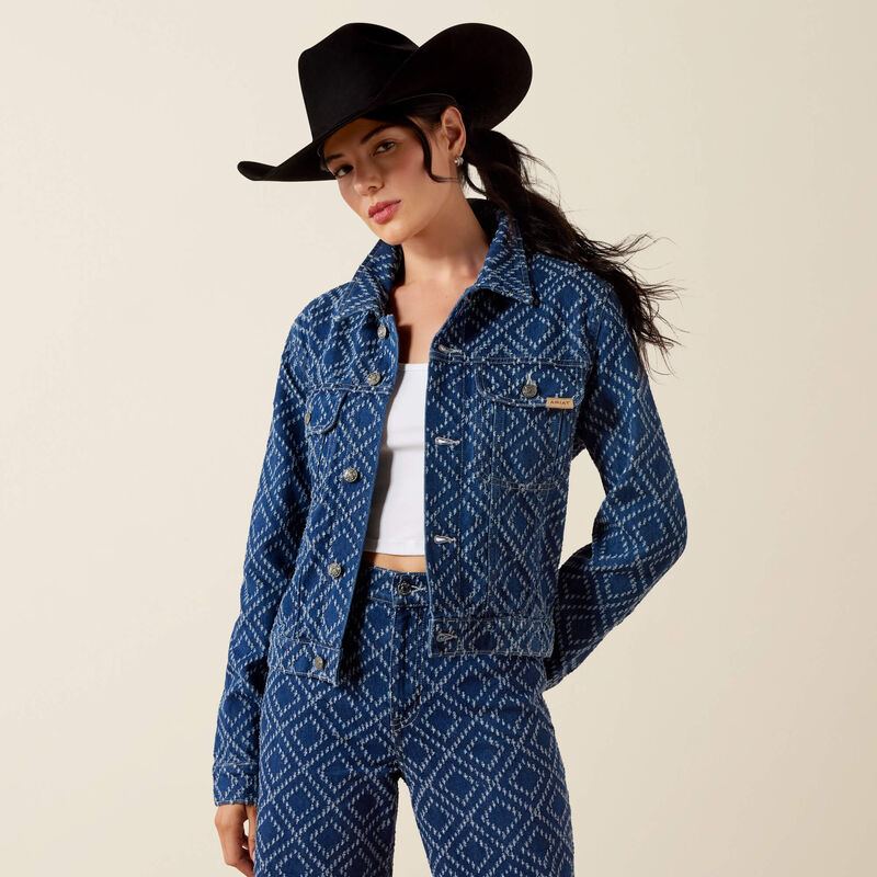 Ariat Boxy Crop Jacket in Needle Punch, detail view 1