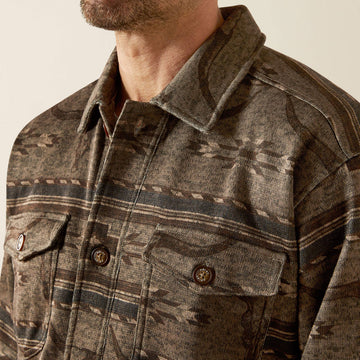 ARIAT Caldwell Printed Shirt Jacket Men's Beige – A Farley