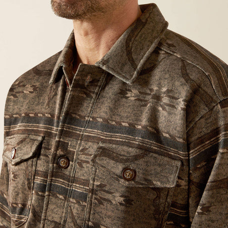 ARIAT Caldwell Printed Shirt Jacket - Men's - Beige