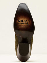 ARIAT Casanova X Toe Western Boots - Womens Cowgirl - Soft Olive Suede