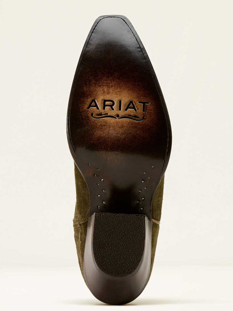 ARIAT Casanova X Toe Western Boots - Womens Cowgirl - Soft Olive Suede