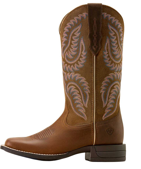 ARIAT Cattle Caite Stretchfit Western Boot - Womens - Distressed Brown