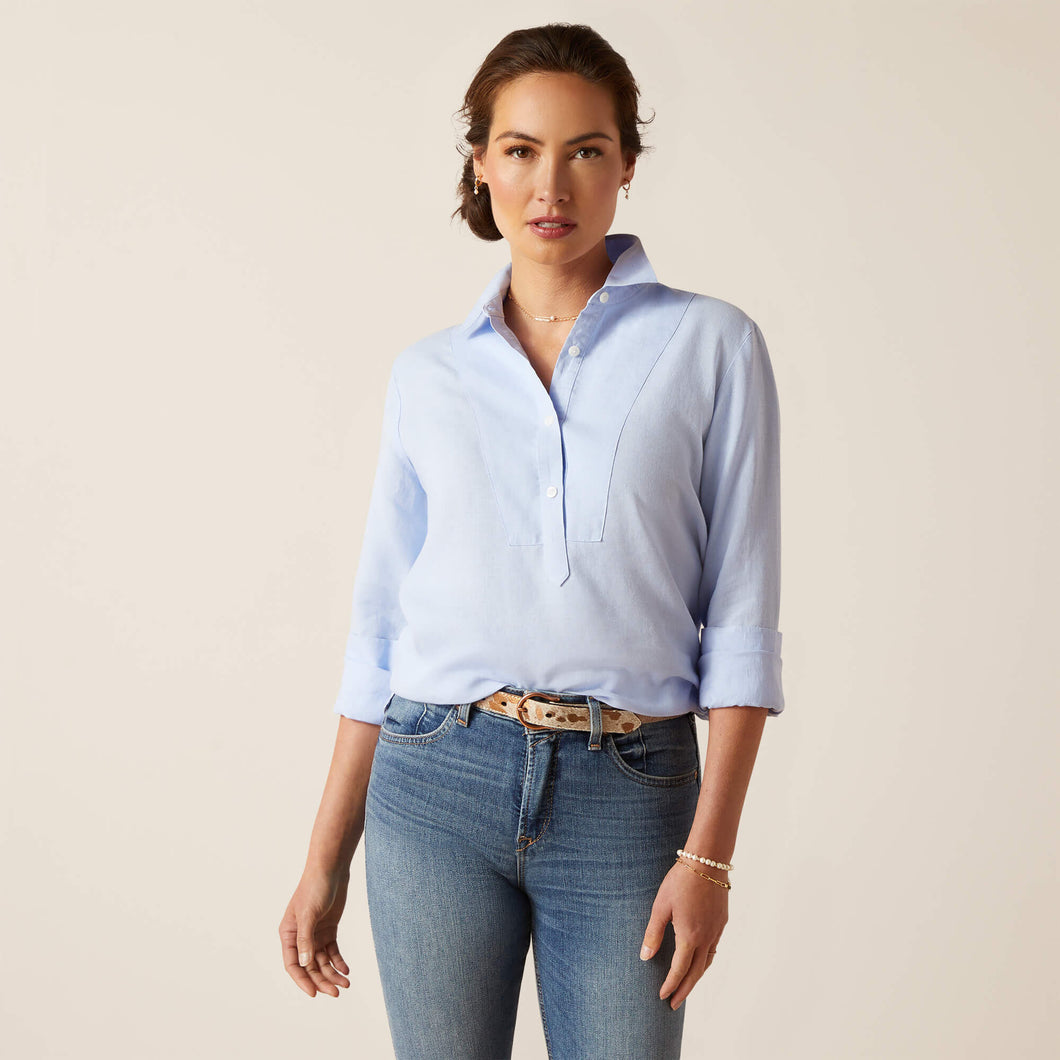 ARIAT Cazadero Blouse - Womens - Chambray Blue Ariat