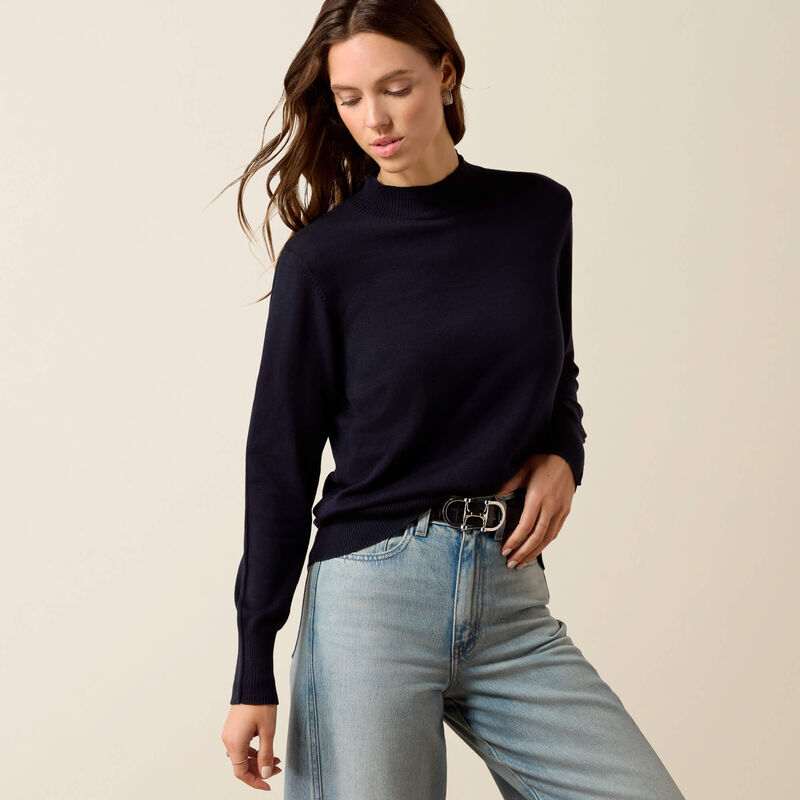 Ariat Coney Sweater in Show Navy, detail view 3