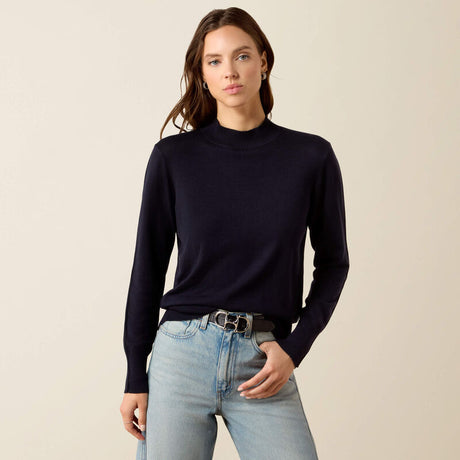 Ariat Coney Sweater in Show Navy, front view