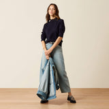 Ariat Coney Sweater in Show Navy, full outfit view