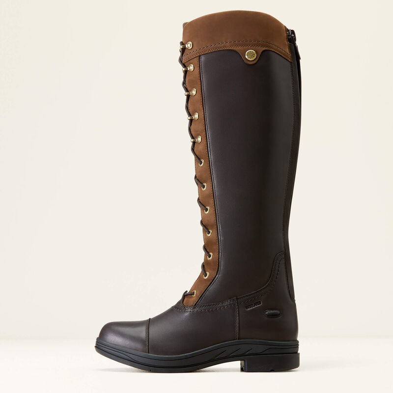 Ariat Coniston Max waterproof insulated women's boots in Ebony Brown, outer side view