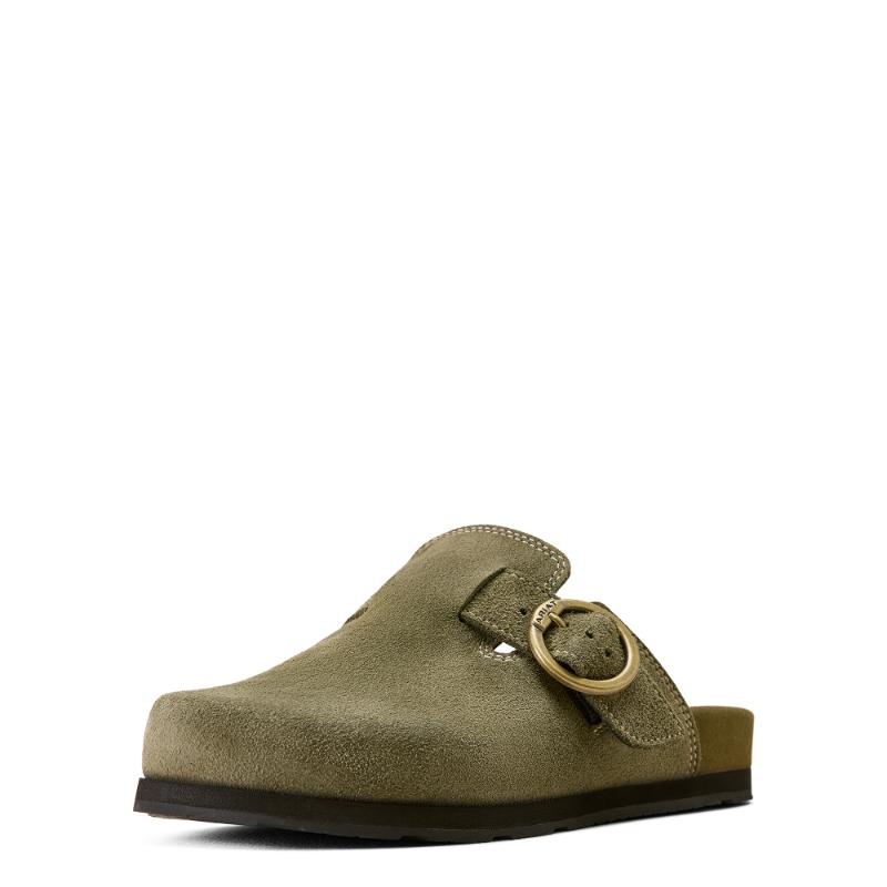 ARIAT Country Mule - Womens - Olive Suede