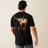 ARIAT Cowmooflage Classic Fit T-Shirt - Mens - Black