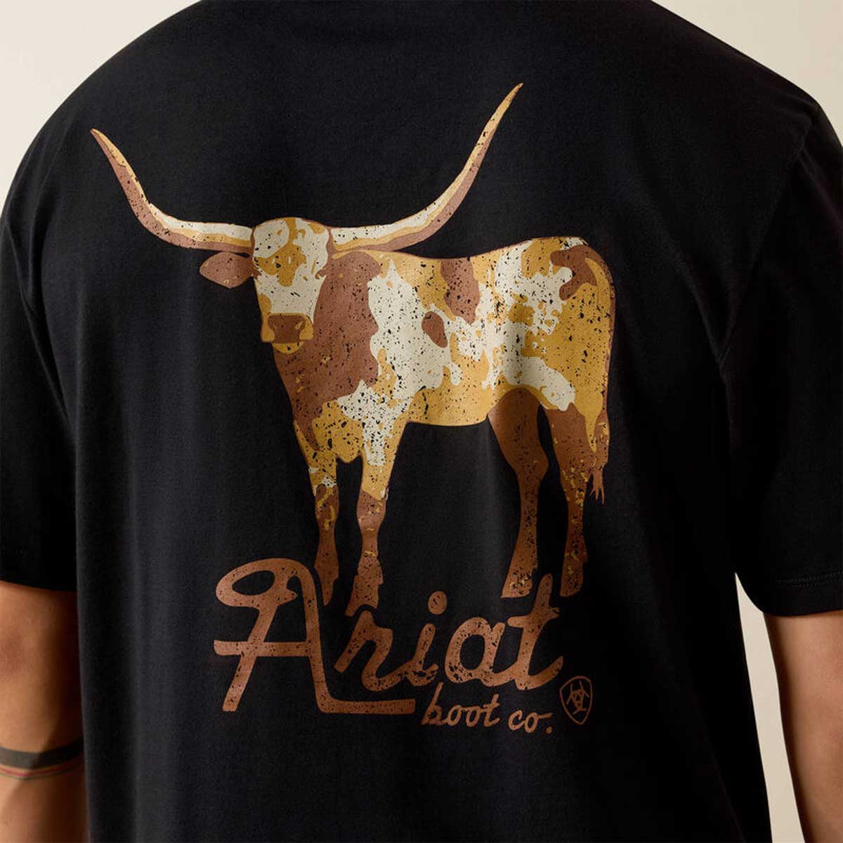 ARIAT Cowmooflage Classic Fit T-Shirt - Mens - Black